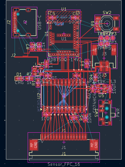 FootForze PCB Layout - Sensor Controller Board